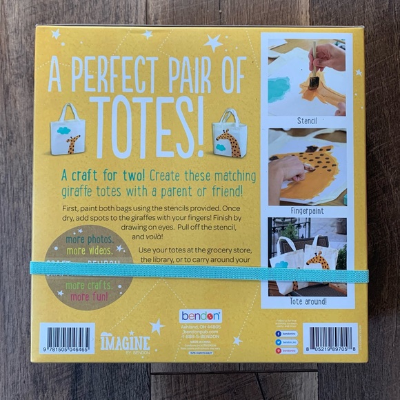 NEW Imagine by Bendon Tote Bags Craft With Me Ages 4+ Great Gift - Picture 2 of 2